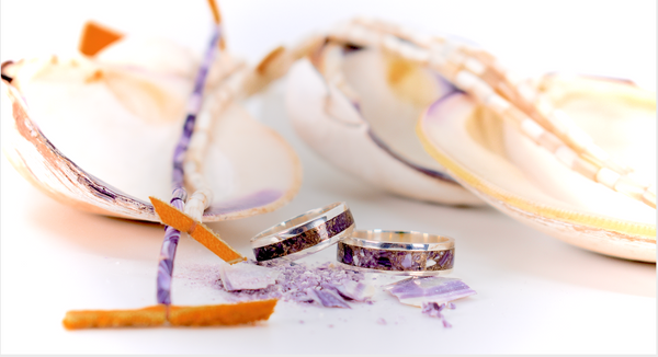 Celebrate Valentine’s 2020 with this Wampum & Gold Wedding Ring Set