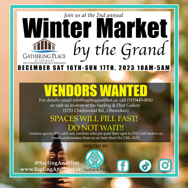 *VENDORS WANTED* Our 2nd Annual Winter Market Dec 16th-17th!