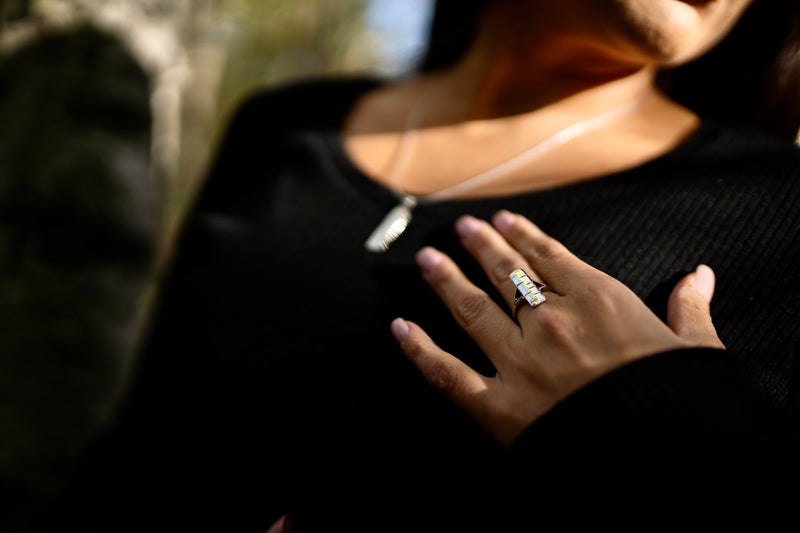 10kt gold Birch Statement Ring