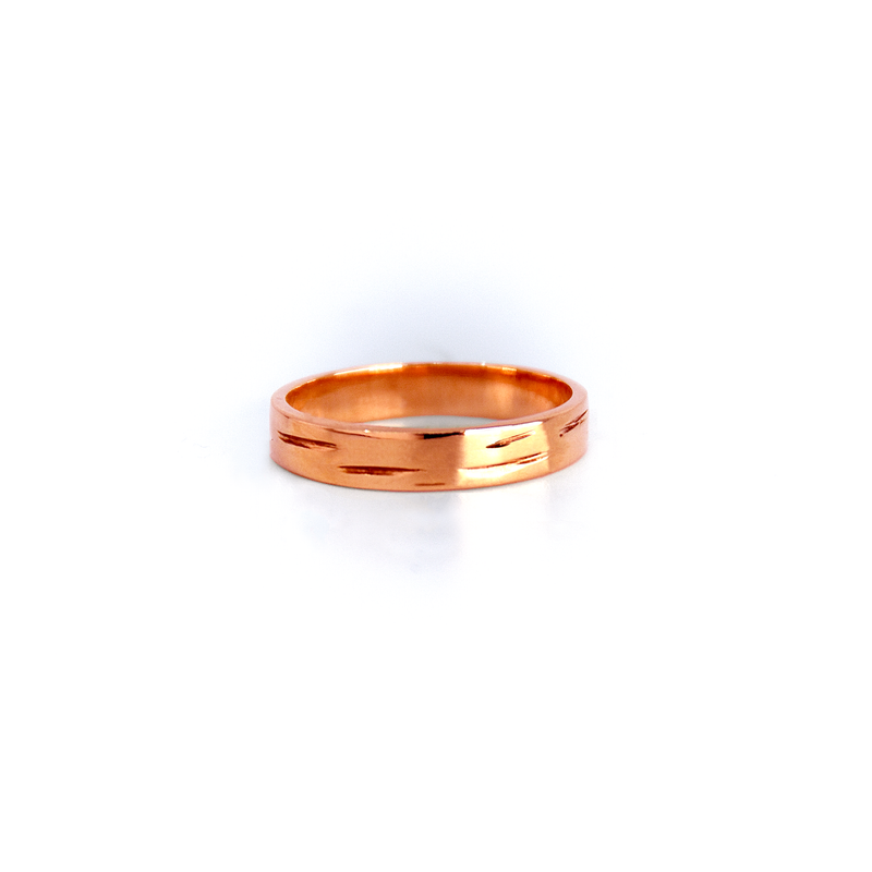 10kt gold 4mm Birch ring