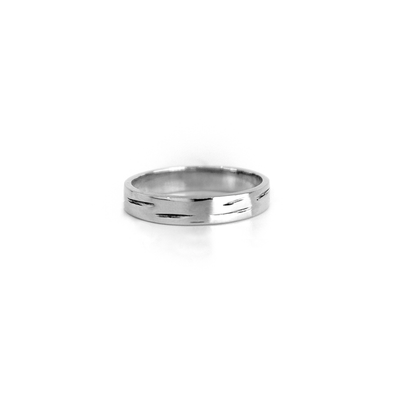 10kt gold 4mm Birch ring