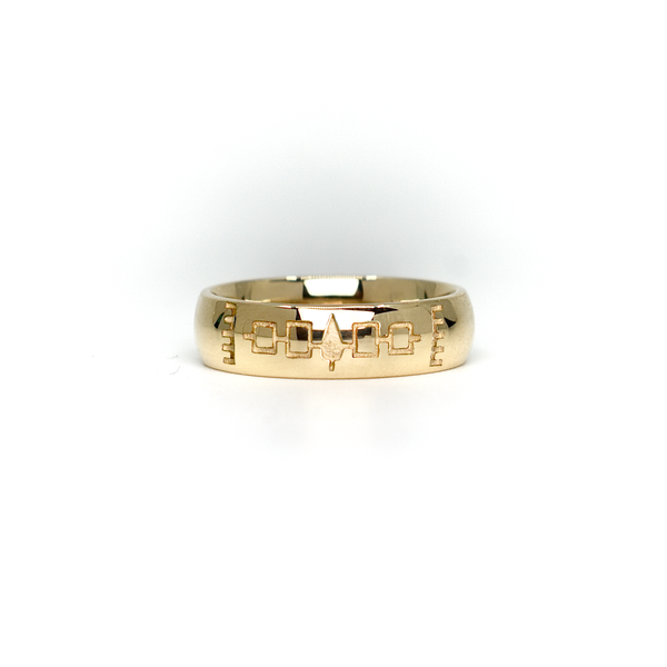18kt gold 6mm Confederacy Band