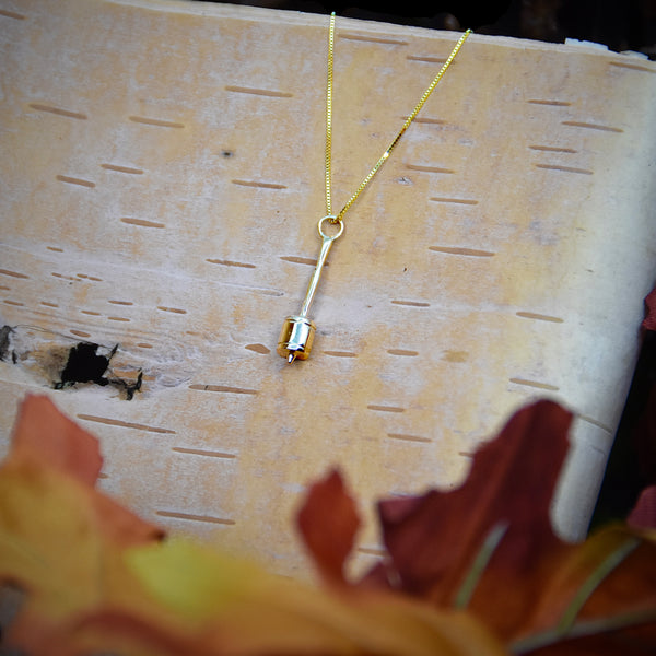 10kt Gold Horn Rattle Pendant