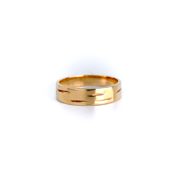 10kt gold 6mm Birch ring