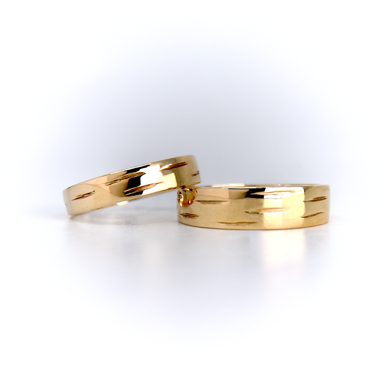 10kt gold 4mm Birch ring