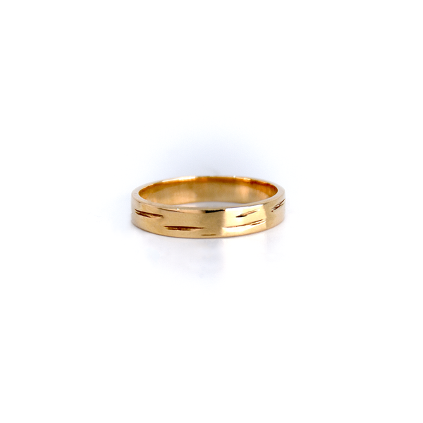 10kt gold 4mm Birch ring