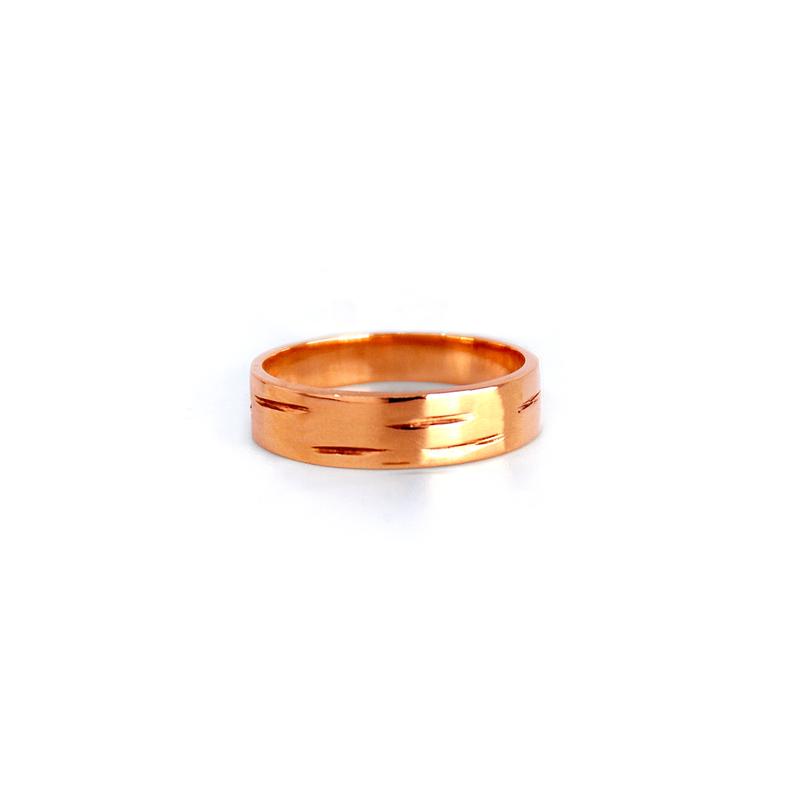 10kt gold 6mm Birch ring