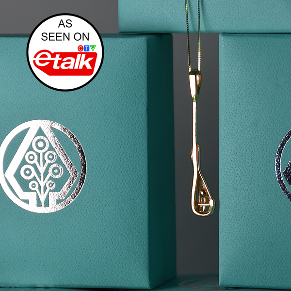 Lacrosse Player's Stick in 10kt gold