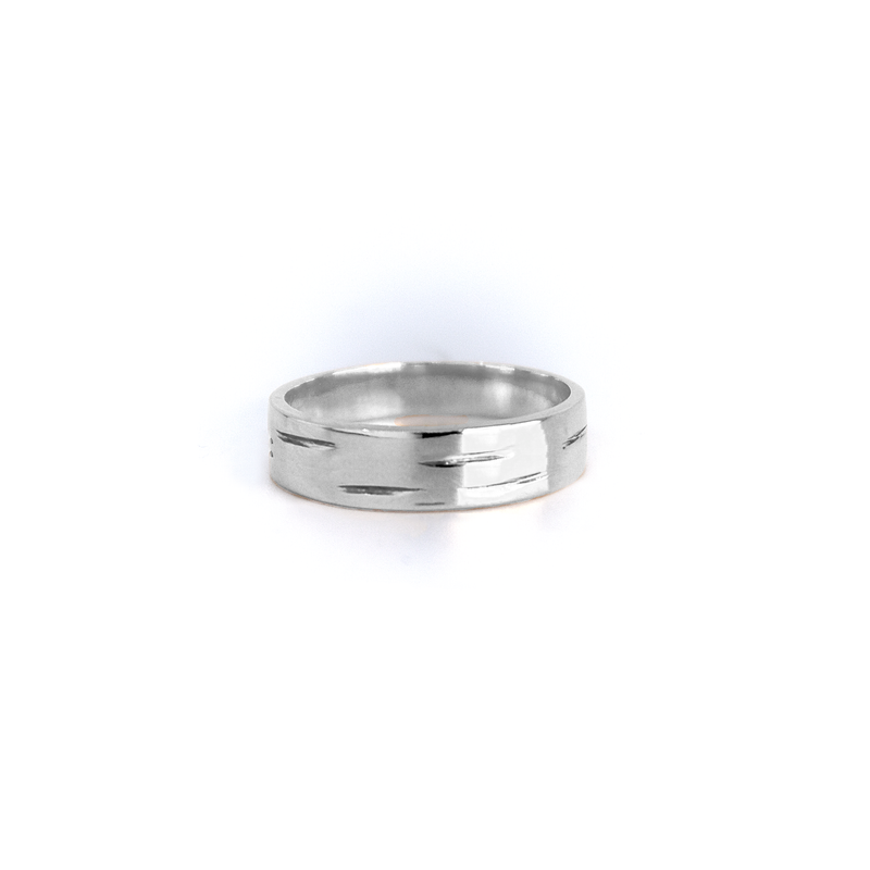 10kt gold 6mm Birch ring