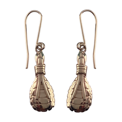 10kt Gold Turtle Rattle Earrings