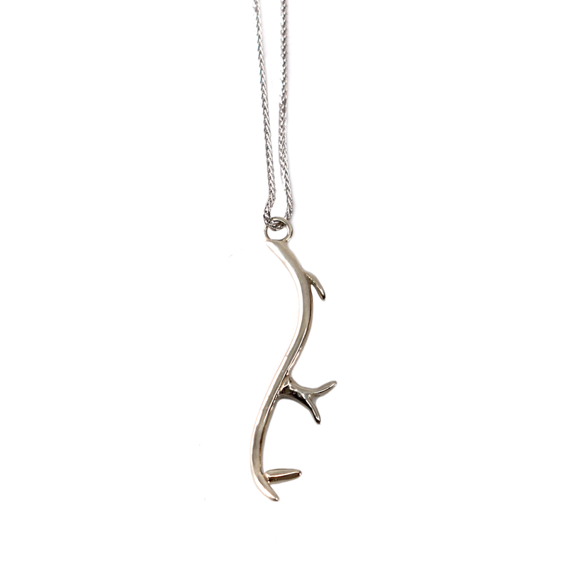 10kt gold Deer pendant 10kt White gold