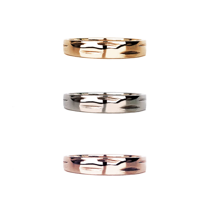 10kt gold 6mm Birch ring