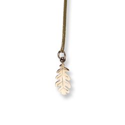 10kt gold Oak Pendant