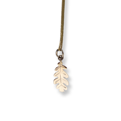 10kt gold Oak Pendant