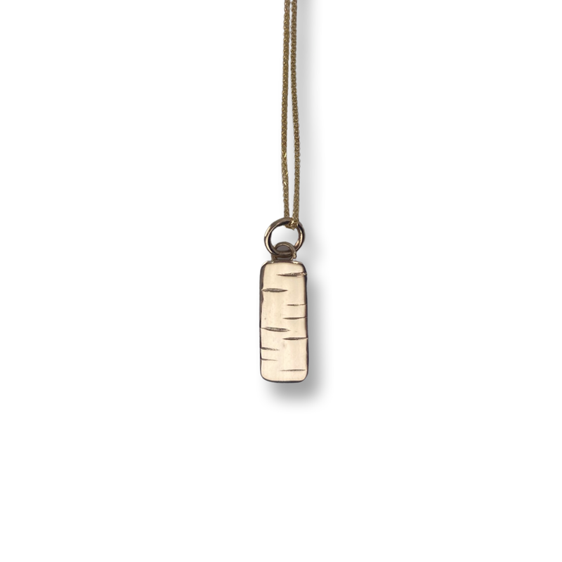 10kt gold Birch Pendant