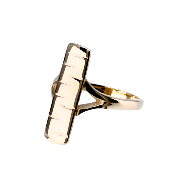 10kt gold Birch Statement Ring