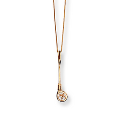 10kt gold Stickball pendant