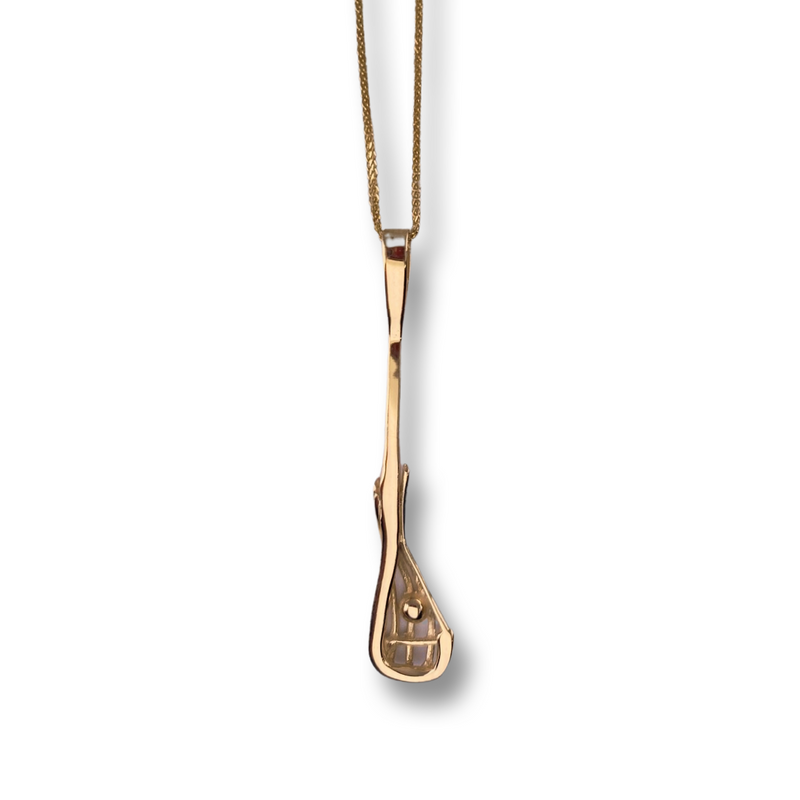 Lacrosse Player's Stick in 10kt gold