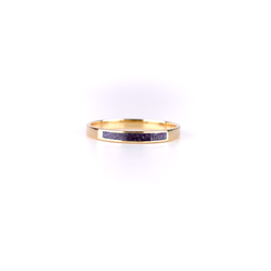 18kt yellow gold 2.5mm Purple Wampum Inlay Band