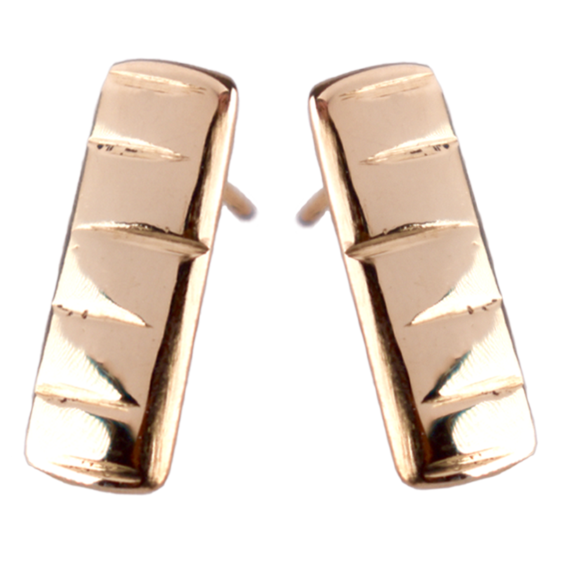 10kt gold Birch Mini Studs