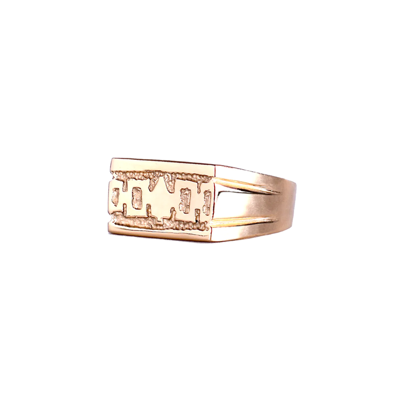 10kt Gold Signet Confederacy Ring